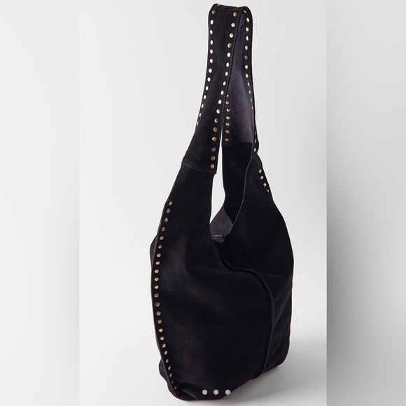 Urban Outfitters Black Hobo Bag with Gold Studs - Picture 2 of 3